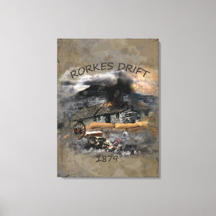 Battle Of Rorkes Drift 1879 British against Zulu Canvas Print