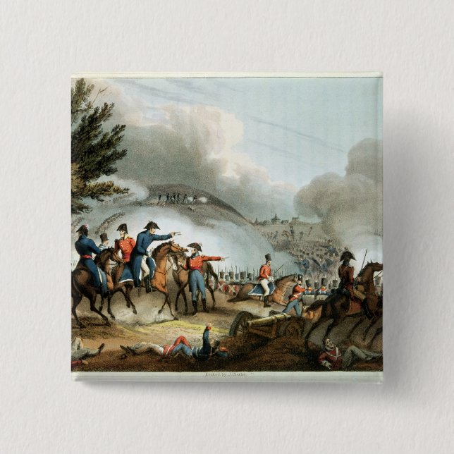 Battle of Salamanca,etched by J. Clarke 15 Cm Square Badge (Front)