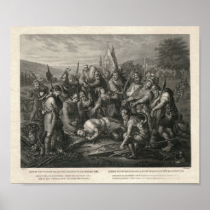 Battle of Sempach Heroic Swiss History Scene Poster