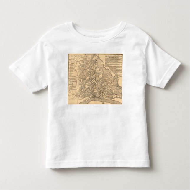 Battle of Shiloh - Civil War Panoramic Map 3 Toddler T-Shirt (Front)