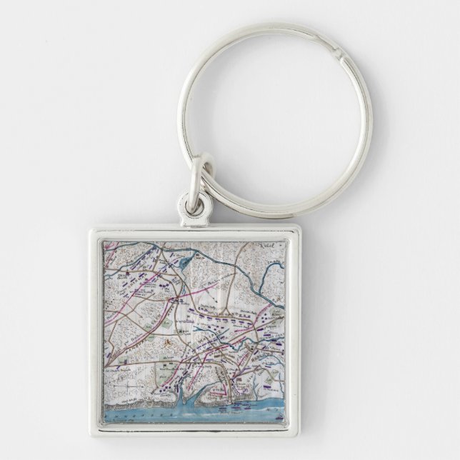 Battle of Shiloh - Civil War Panoramic Map Key Ring (Front)