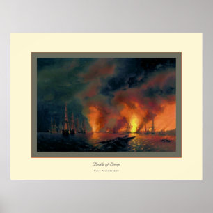 Battle of Sinop~ Ivan Aivazovsky Poster