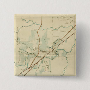 Battle of Stones River - Civil War Panoramic 15 Cm Square Badge