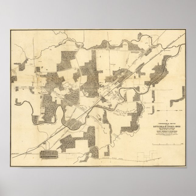 Battle of Stones River - Civil War Panoramic Poster (Front)