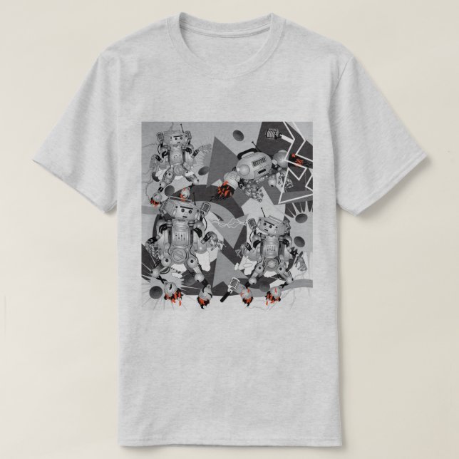 Battle of the Hiphop Robots  T-Shirt (Design Front)