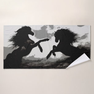 Battle of the Horses - Equine Art Bath Towel Set