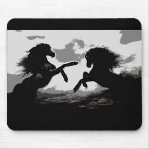 Battle of the Horses - Equine Art Mouse Pad