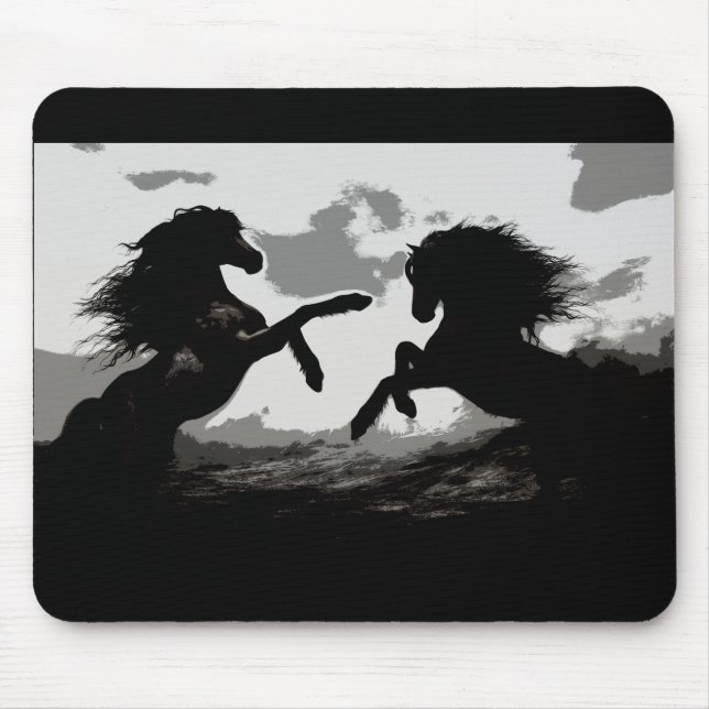 Battle of the Horses - Equine Art Mouse Pad (Front)