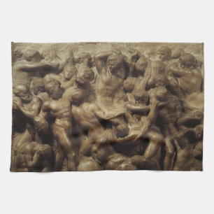 Battle of the Lapiths and Centaurs by Michelangelo Tea Towel