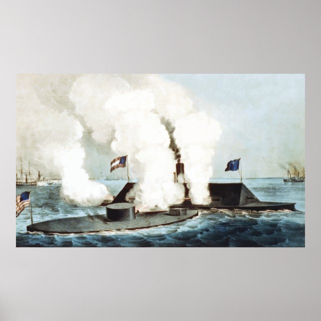 Battle of the Monitor and Merrimack Poster (Front)