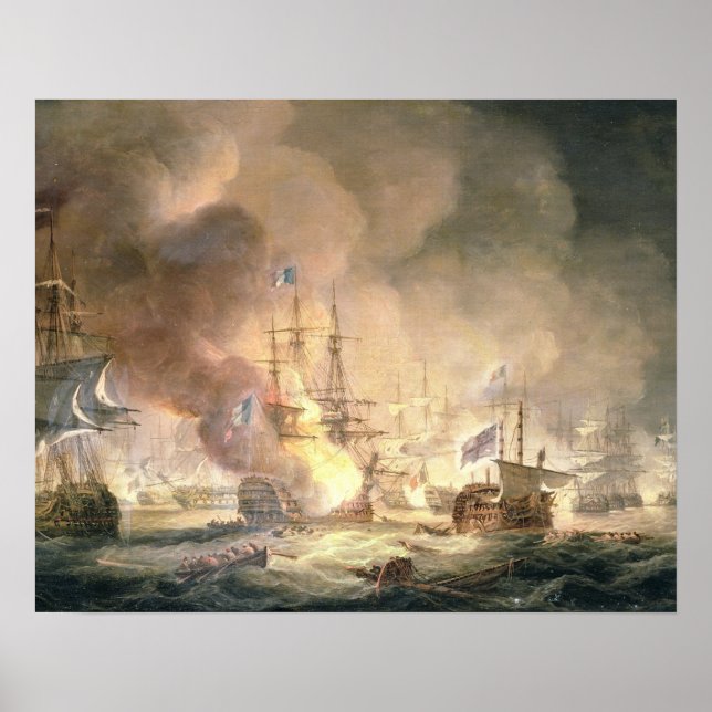 Battle of the Nile, 1st August 1798 at 10pm, 1834 Poster (Front)