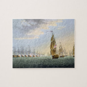 Battle of the Nile, August 1st 1798, engraved by T Jigsaw Puzzle