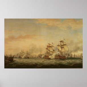 Battle of the Saints, 1782 Poster