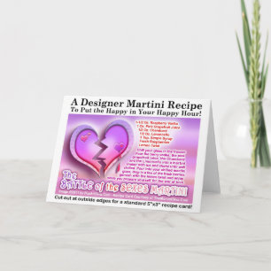 Battle of the Sexes Valentine Martini Recipe Card