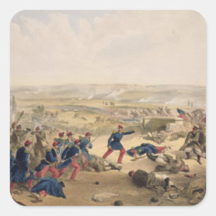 Battle of the Tchernaya, August 16th 1855, plate f Square Sticker