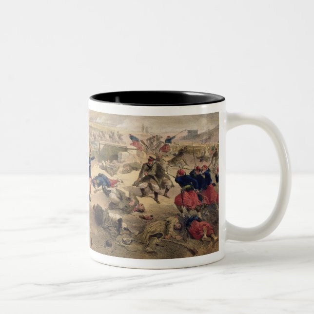 Battle of the Tchernaya, August 16th 1855, plate f Two-Tone Coffee Mug (Right)