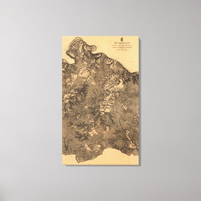 Battle of the Wilderness - Civil War Panoramic Canvas Print (Front)