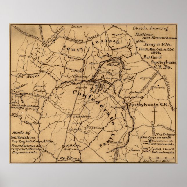 Battle of the Wilderness - Civil War Panoramic Poster (Front)