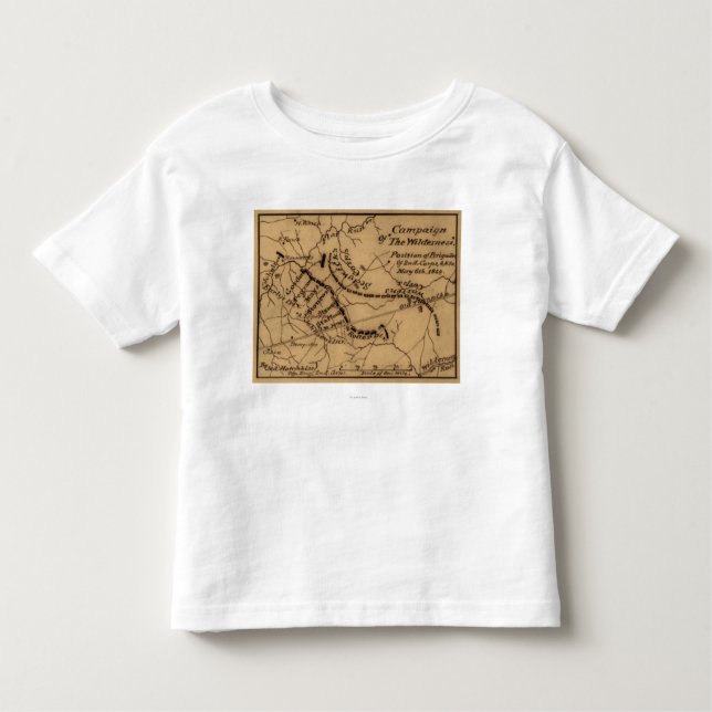 Battle of the Wilderness - Civil War Panoramic Toddler T-Shirt (Front)