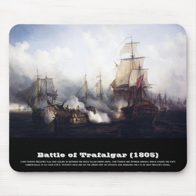 Battle of Trafalgar at noontide Mouse Pad (Front)