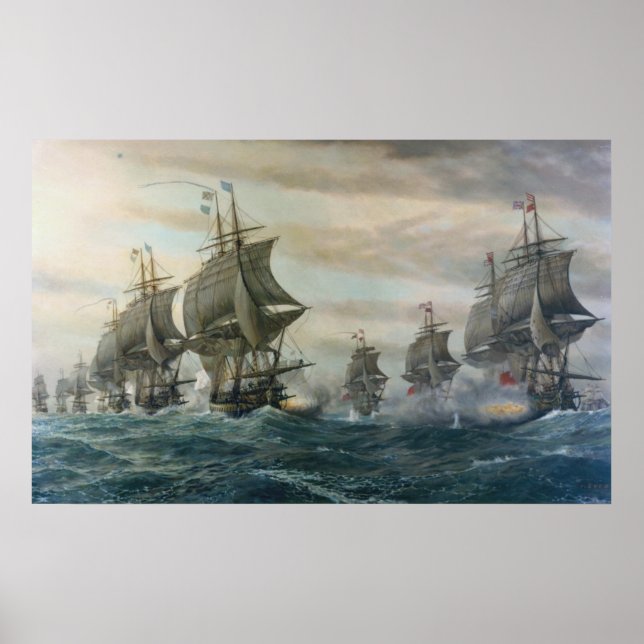 Battle of Virginia Capes Canvas Poster (Front)