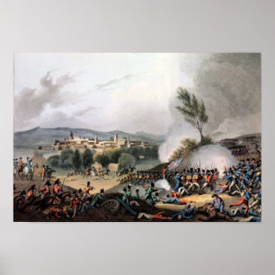 Battle of Vittoria,etched by I. Clark Poster