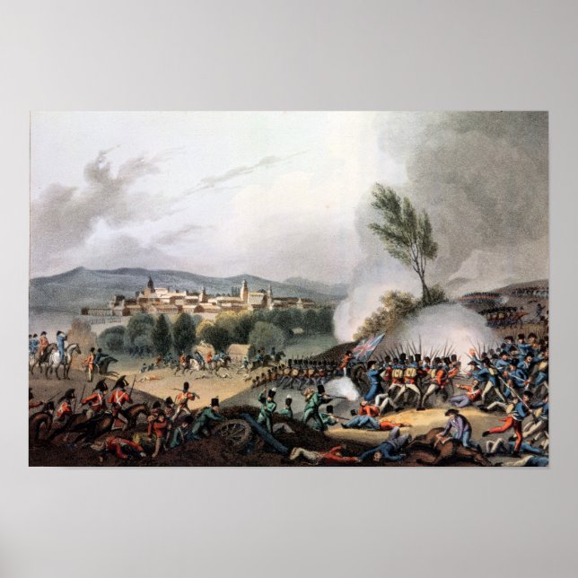 Battle of Vittoria,etched by I. Clark Poster (Front)