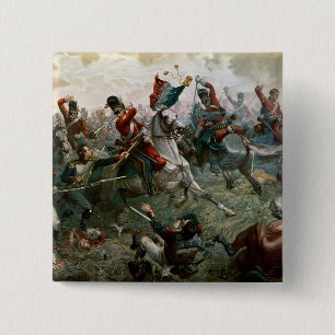 Battle of Waterloo, 18th June 1815, 1898 (colour l 15 Cm Square Badge