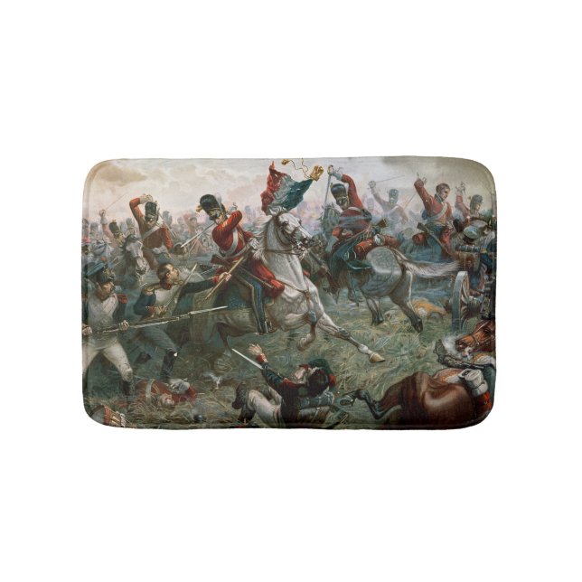 Battle of Waterloo, 18th June 1815, 1898 (colour l Bath Mat (Front)