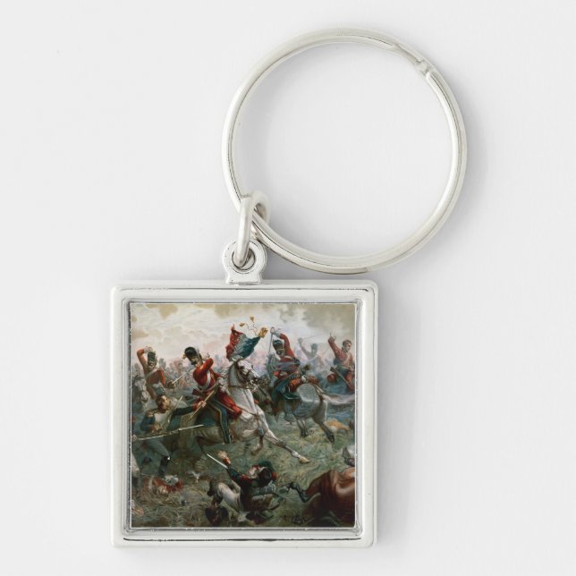 Battle of Waterloo, 18th June 1815, 1898 (colour l Key Ring (Front)