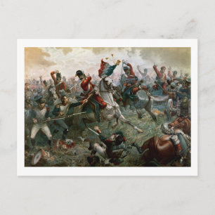 Battle of Waterloo, 18th June 1815, 1898 (colour l Postcard
