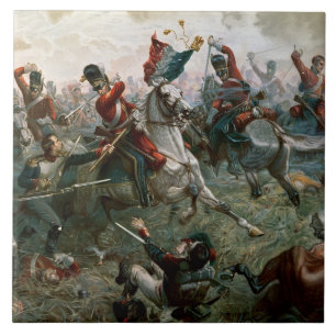 Battle of Waterloo, 18th June 1815, 1898 (colour l Tile