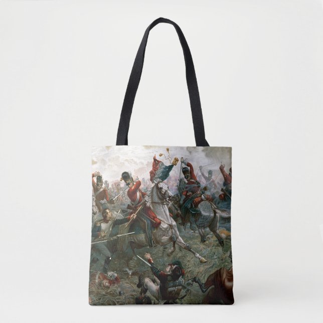 Battle of Waterloo, 18th June 1815, 1898 (colour l Tote Bag (Front)