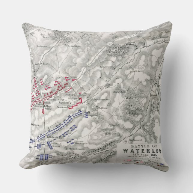 Battle of Waterloo, 18th June 1815, Sheet 1st (eng Cushion (Front)