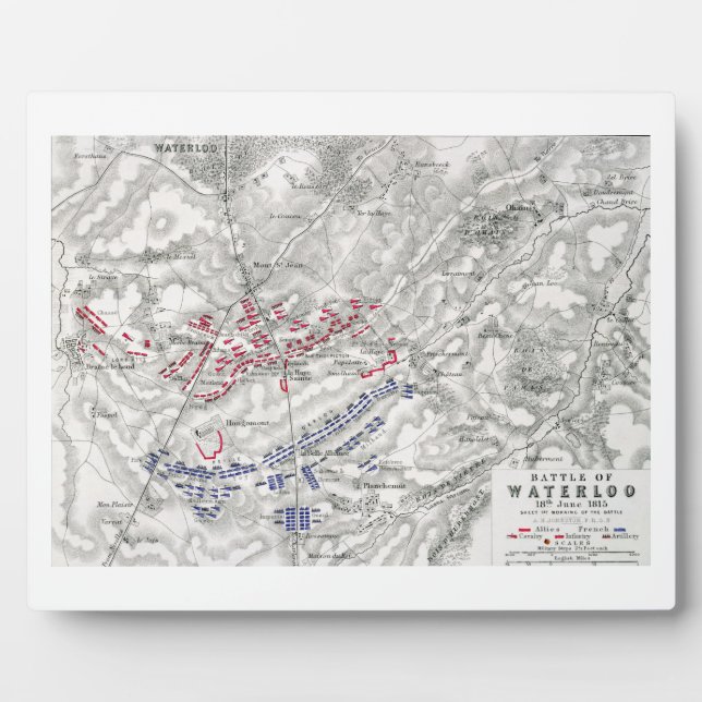 Battle of Waterloo, 18th June 1815, Sheet 1st (eng Plaque (Front)