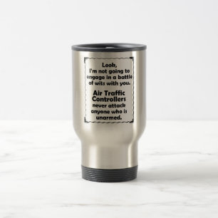 Battle of Wits Air Traffic Controller Travel Mug