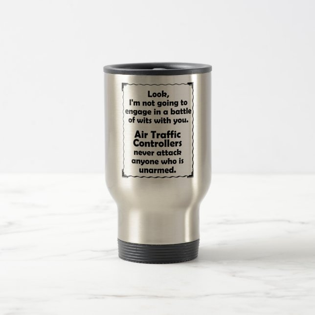 Battle of Wits Air Traffic Controller Travel Mug (Center)