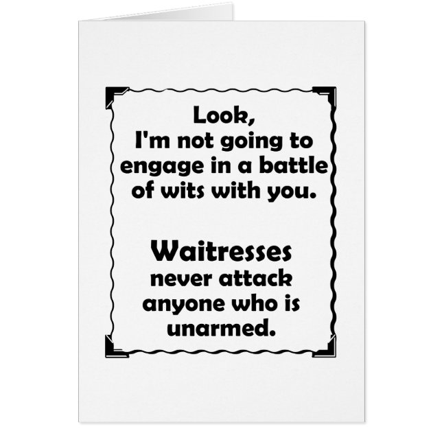 Battle of Wits Waitress (Front)