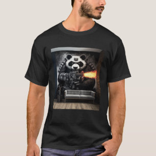 Battle Panda Firing Machine Gun Wall Mural Room wi T-Shirt