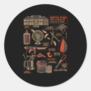 Battle Plan 90 Checklist Christmas  Classic Round Sticker
