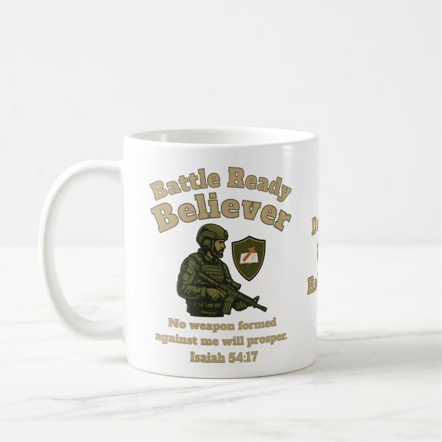 Battle Ready Believer Coffee Mug (Left)