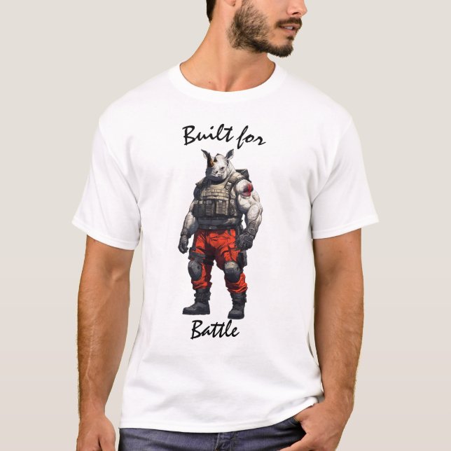Battle Rhino Warrior T-Shirt (Front)