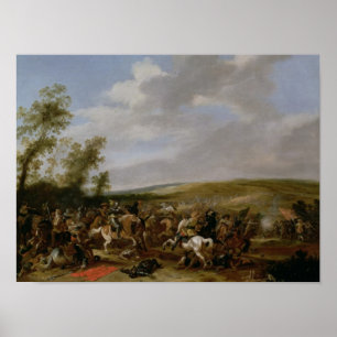 Battle Scene at Lutzen between King Gustavus Poster