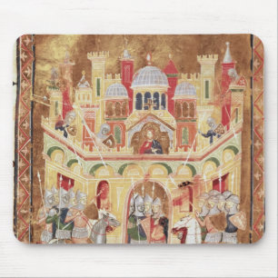 Battle scene at the walls of Jerusalem Mouse Pad