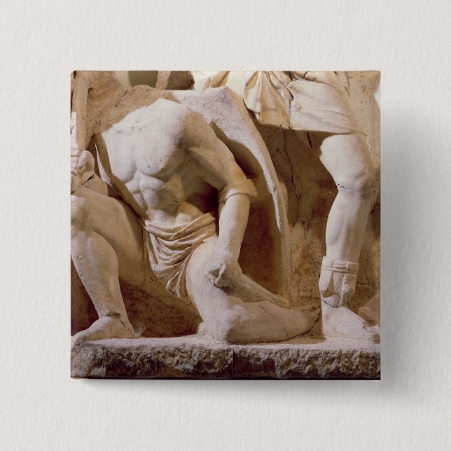 Battle scene, c.169 15 cm square badge (Front)