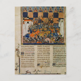 Battle scene, from the biography of Godefroi Postcard