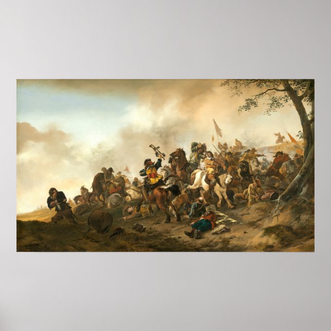 Battle Scene - Philips Wouwerman Fine Art Poster (Front)