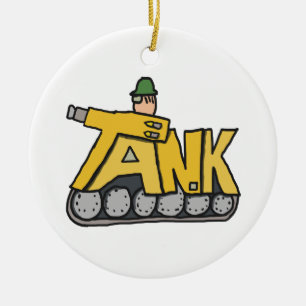 Battle Tank Ceramic Tree Decoration