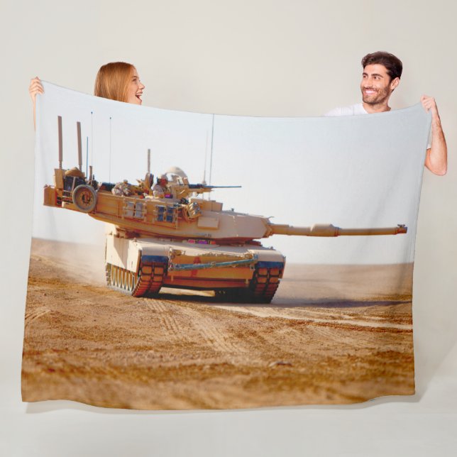 BATTLE TANK – M1 Abrams Fleece Blanket (In Situ)