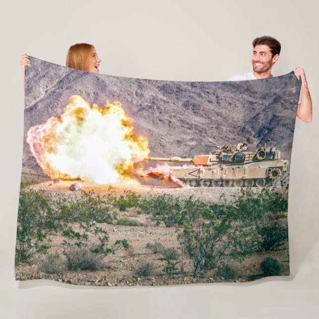 BATTLE TANK – M1 Abrams Fleece Blanket (In Situ)